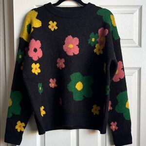 Oversized Flower Sweater